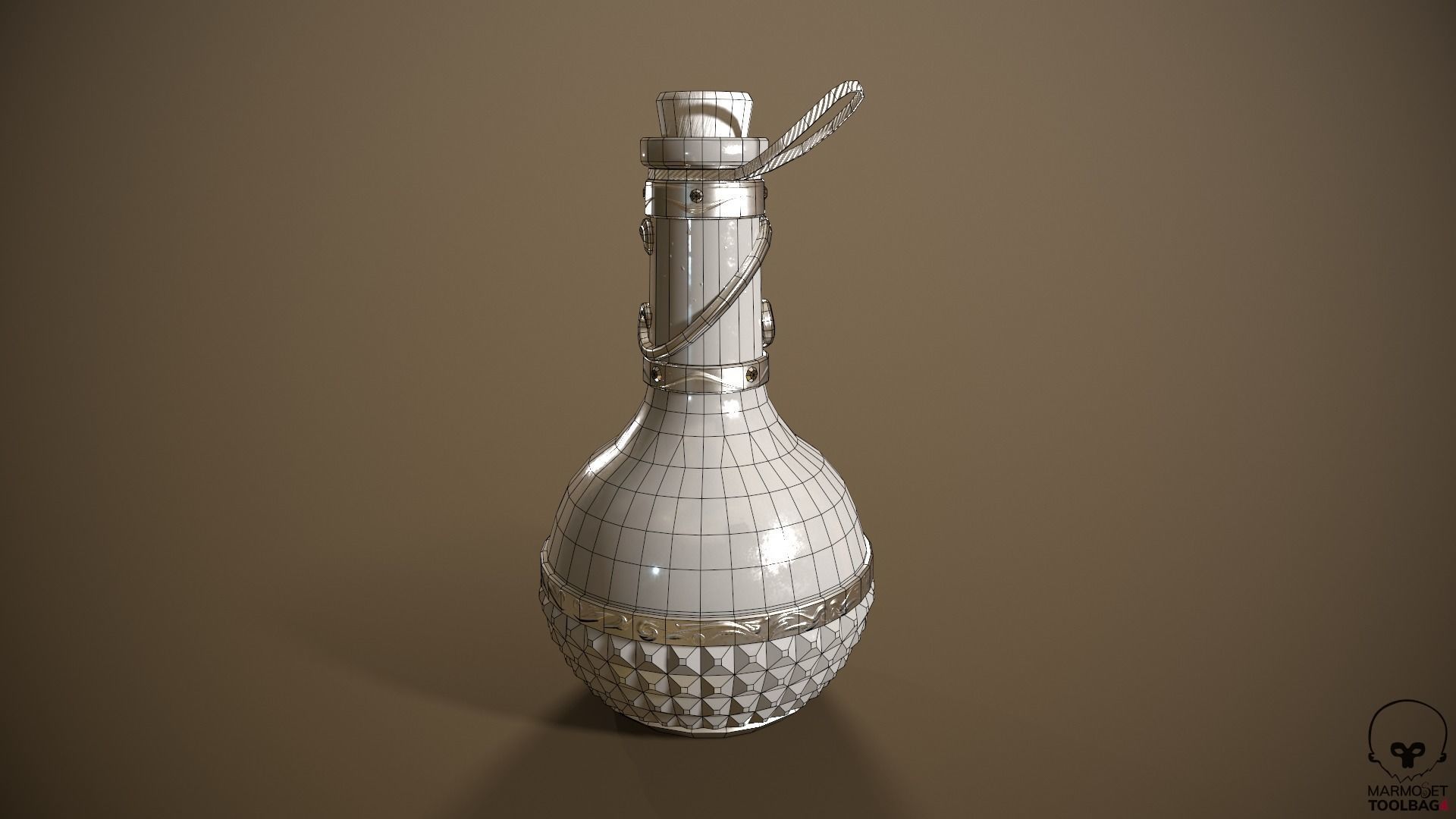 Health Potion Bottle Low-poly 3D model_37