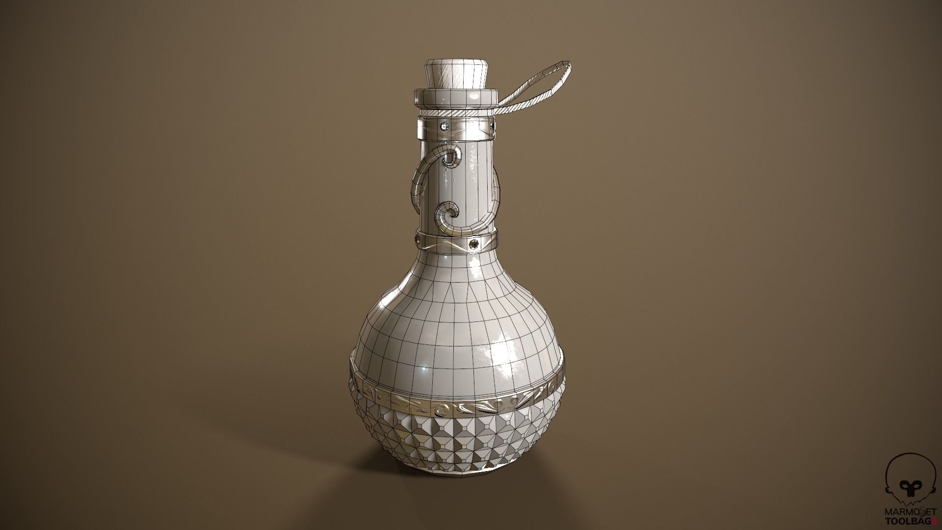 Health Potion Bottle Low-poly 3D model_9