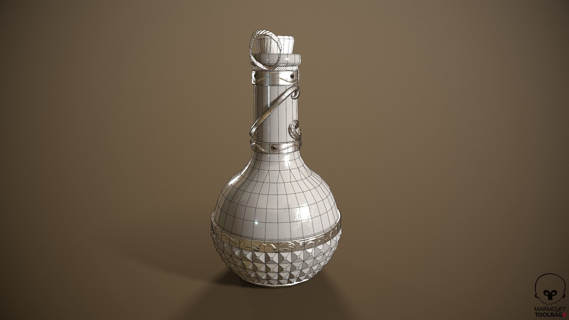 Health Potion Bottle Low-poly 3D model_35