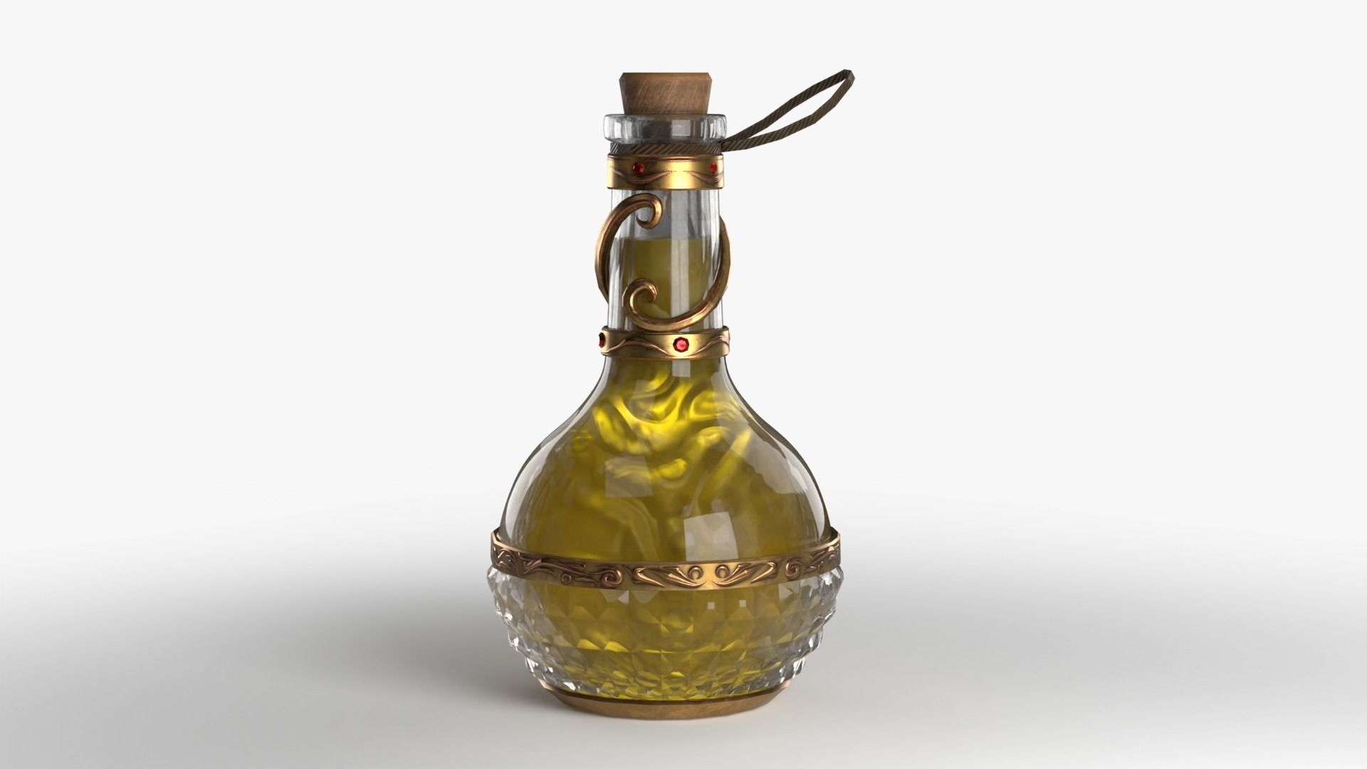 Health Potion Bottle Low-poly 3D model_4