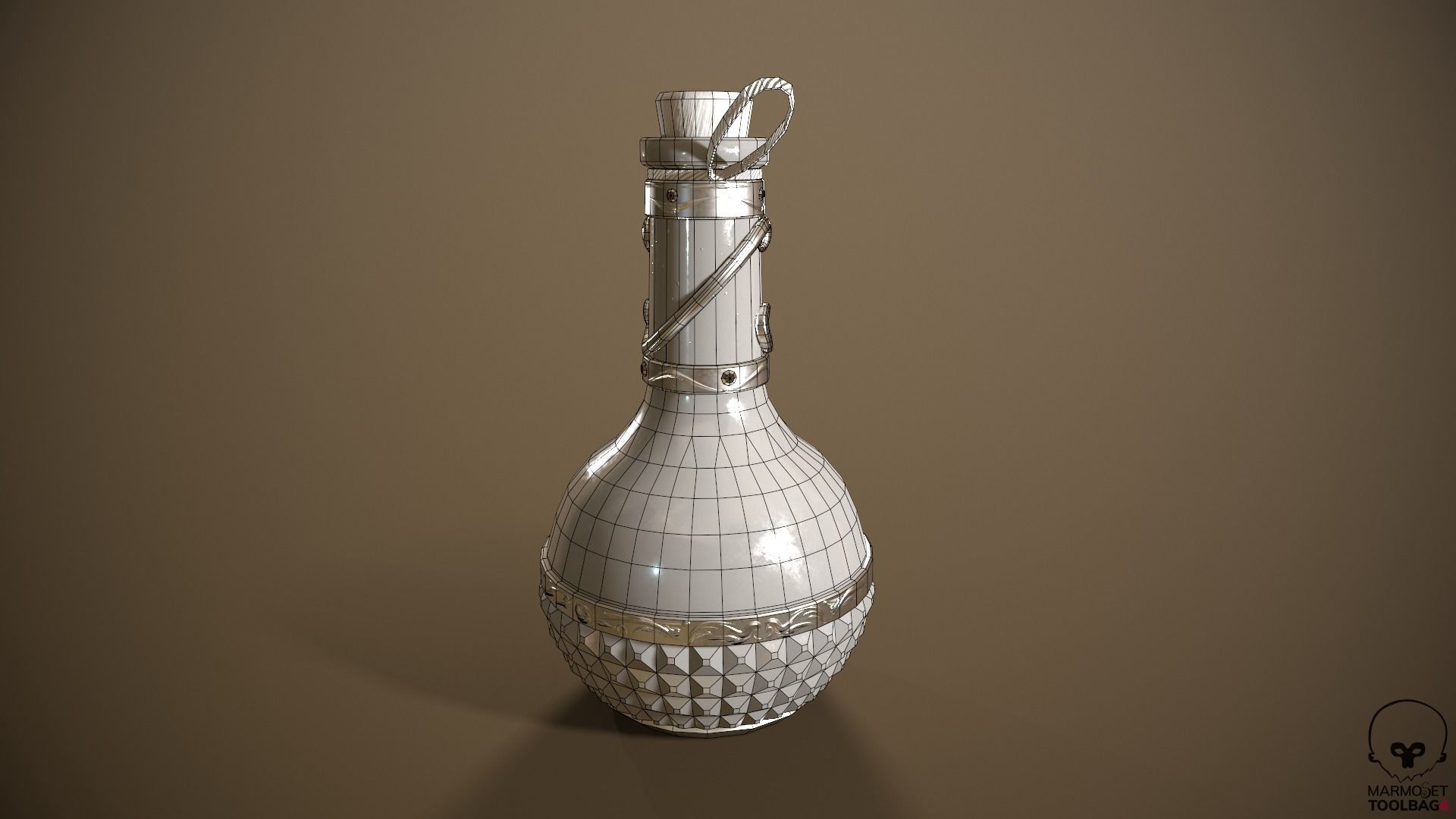 Health Potion Bottle Low-poly 3D model_36