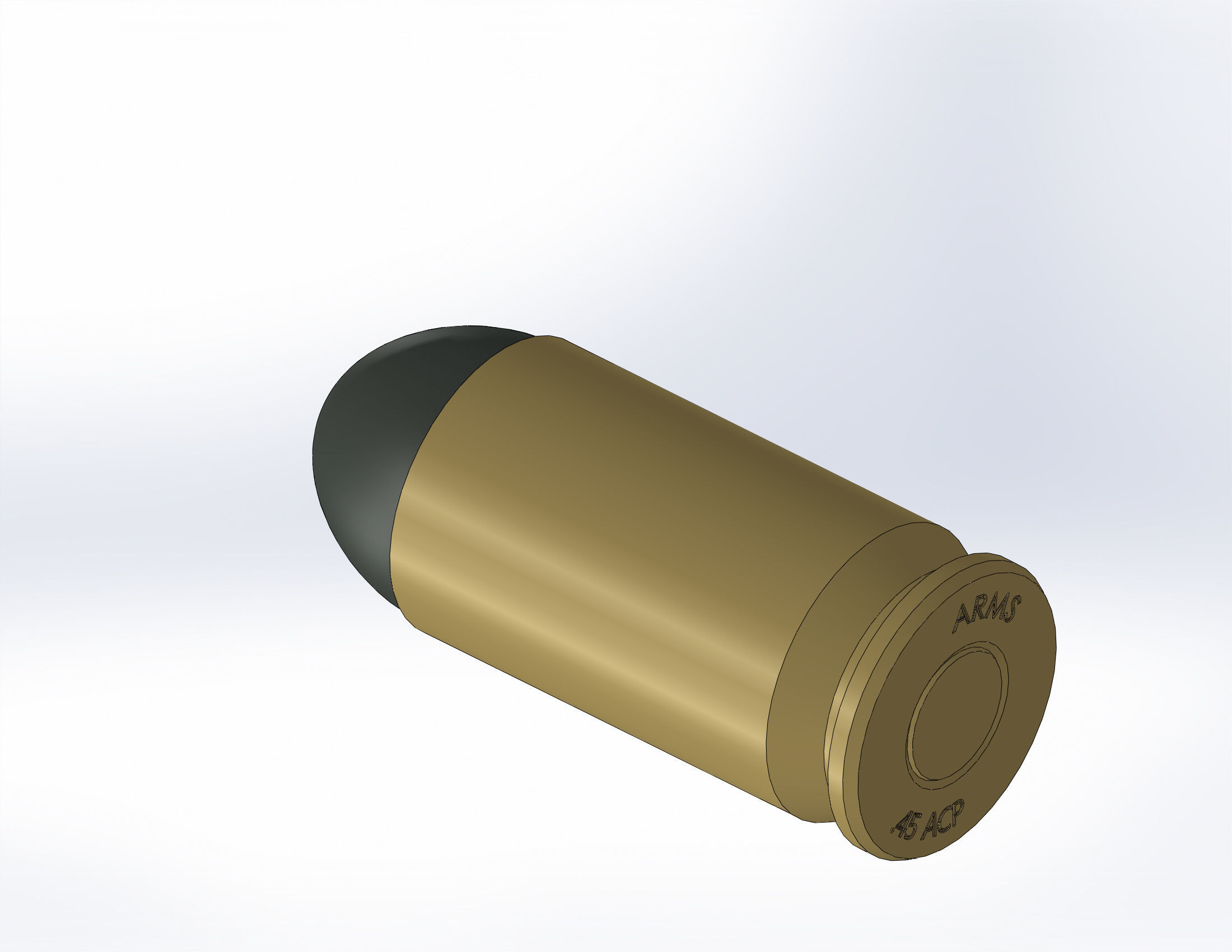 Cartridge Colt  45ACP 3D model_8