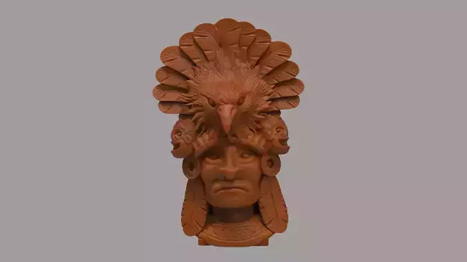 Eagle Aztec Warrior Sculpture