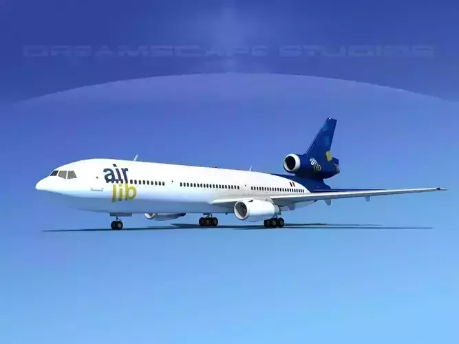 Douglas DC-10 Air Lib 3D model