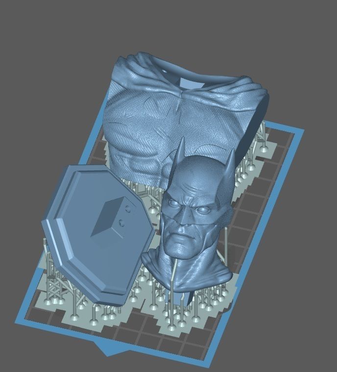 Batman Bust STL 3D Print Model 3D print model_5
