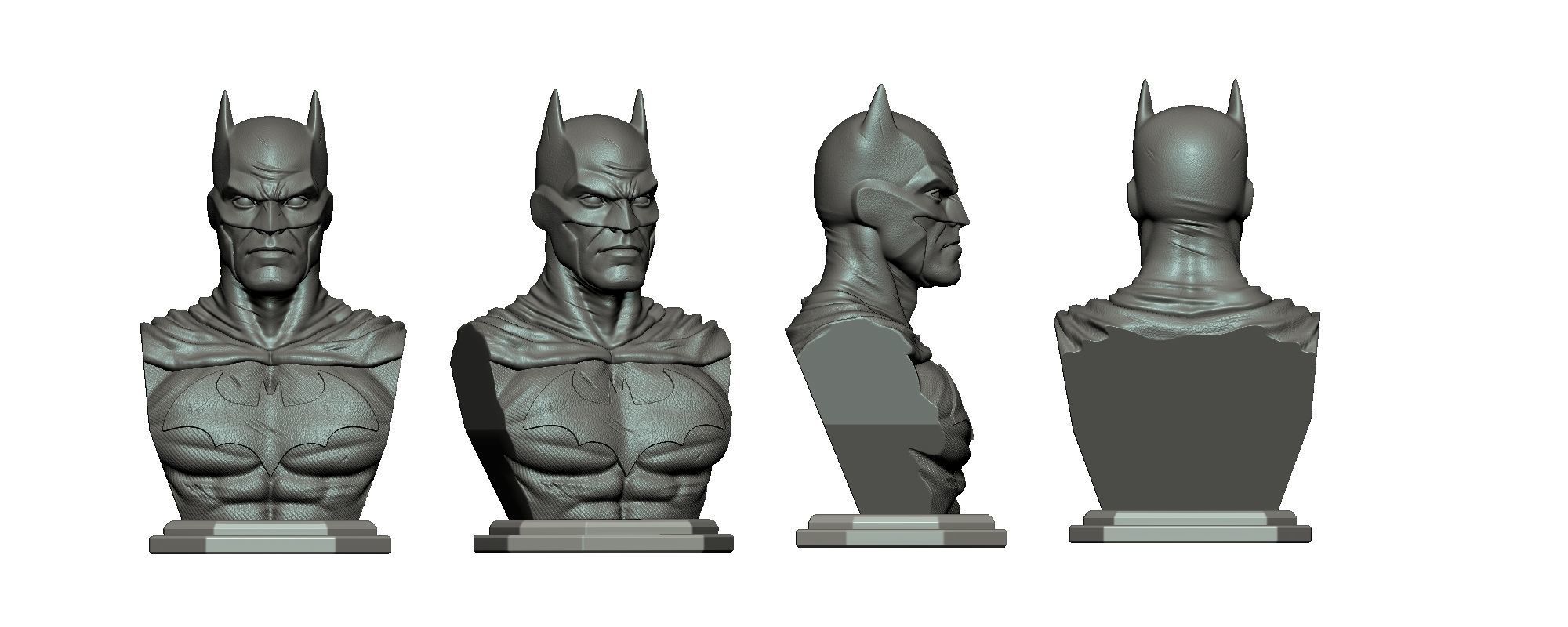 Batman Bust STL 3D Print Model 3D print model_3