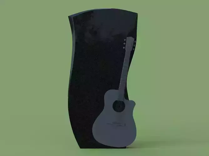 Guitar Memorial Tombstone