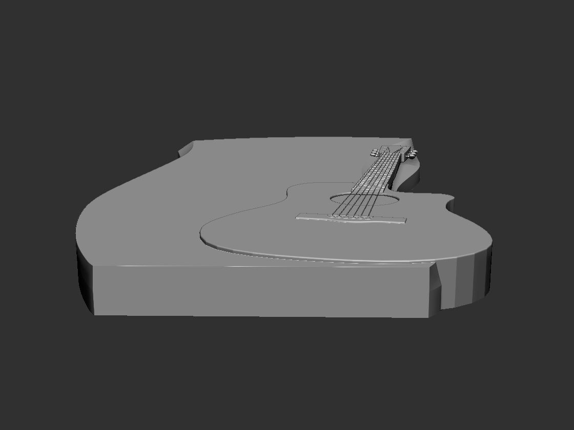 Guitar Memorial Tombstone 3D print model_5