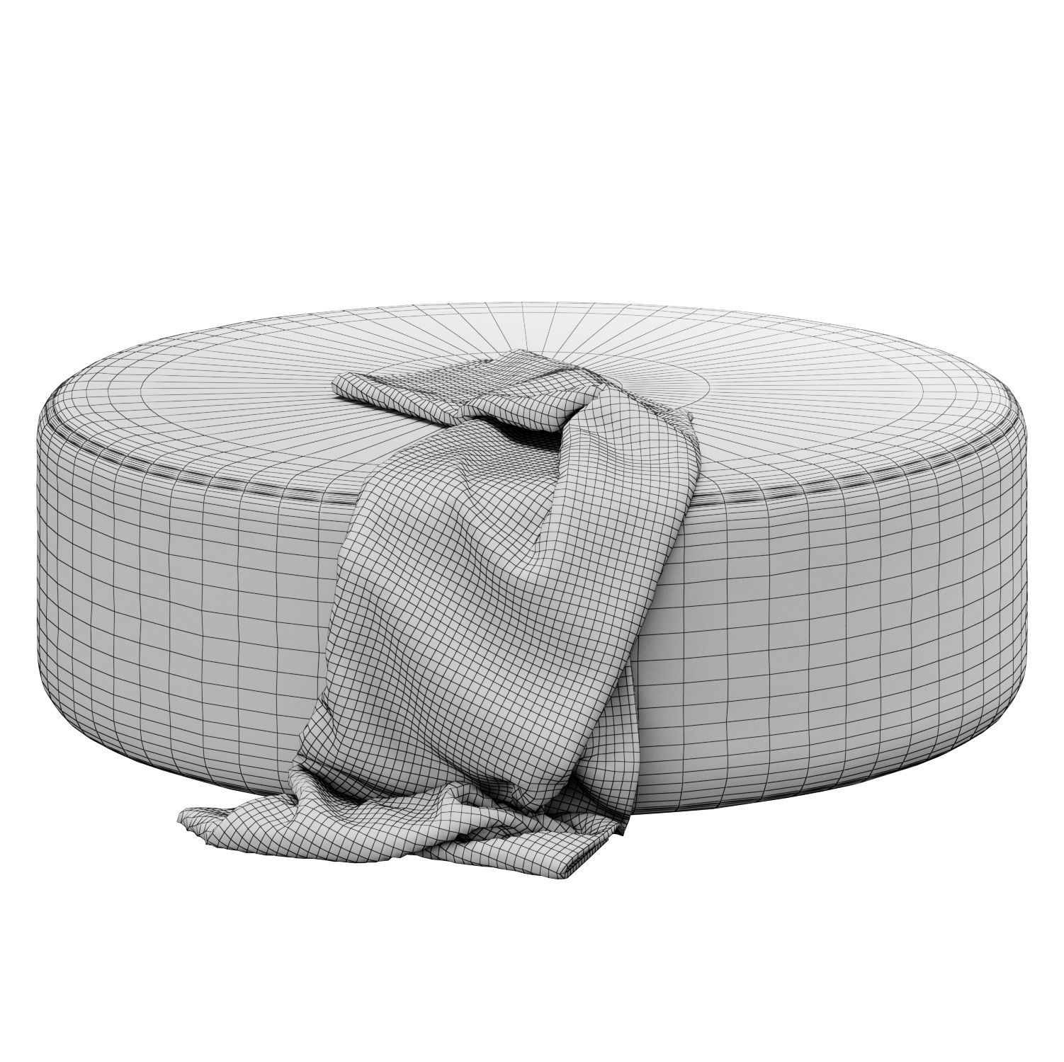 Spool Ottoman By Kardiel 3D model_3