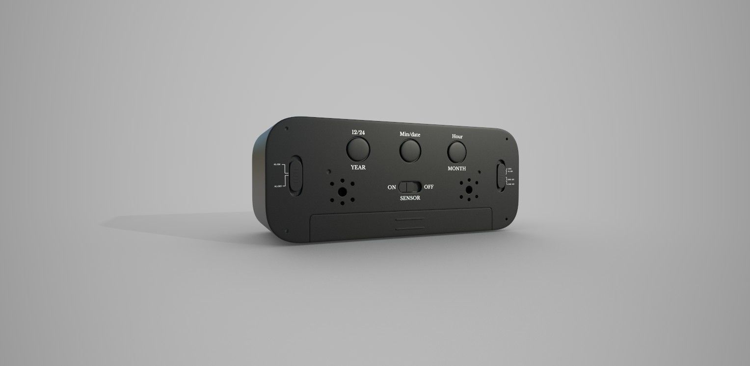 Table Clock Free 3D model_1