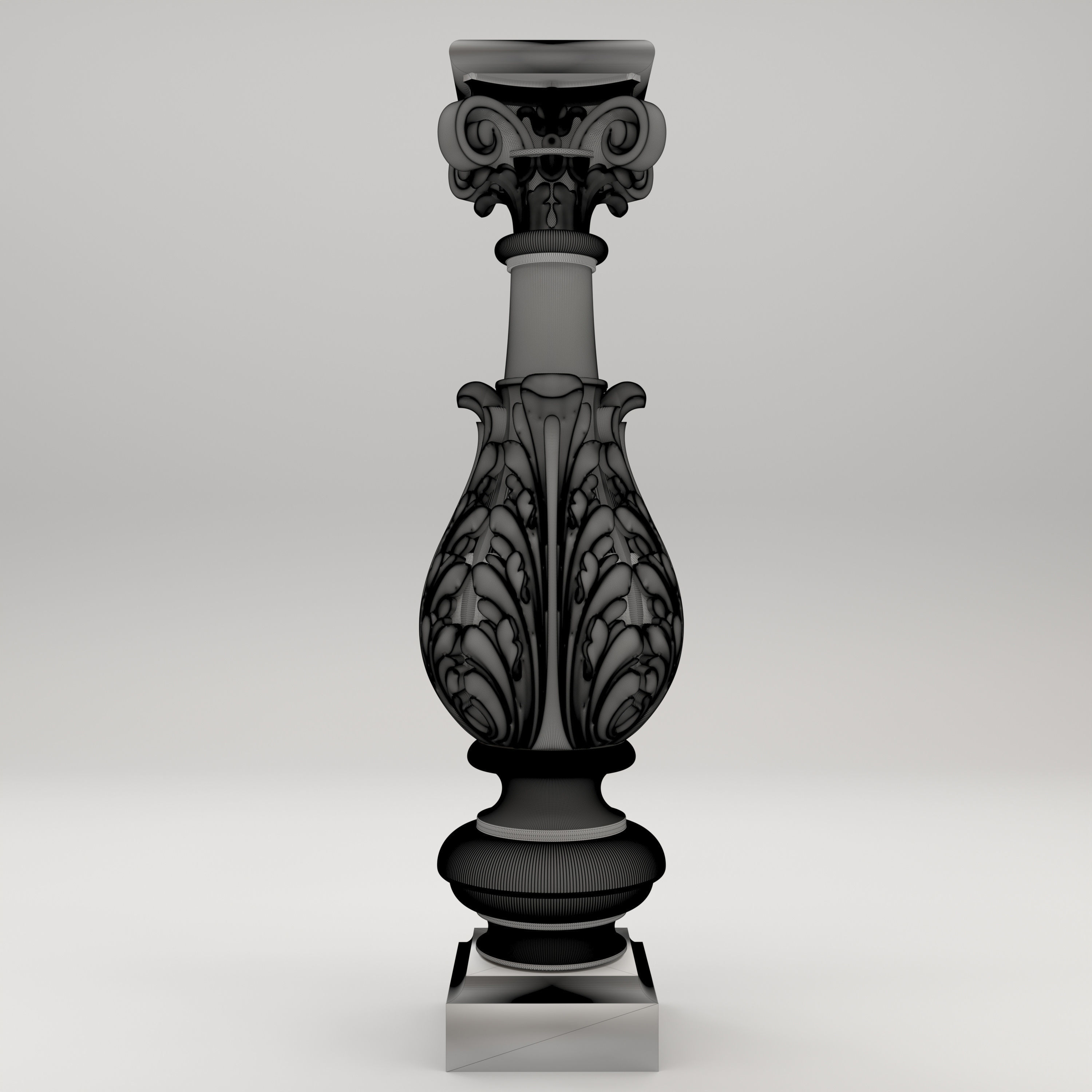 Carved Column 3D model_5