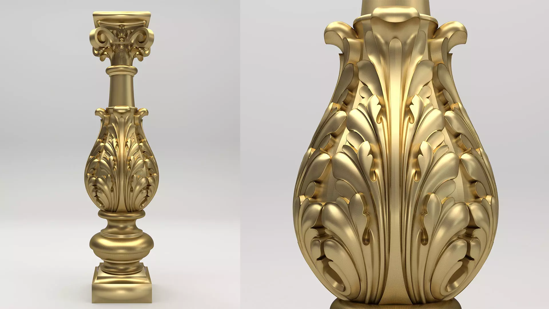 Carved Column 3D model_0