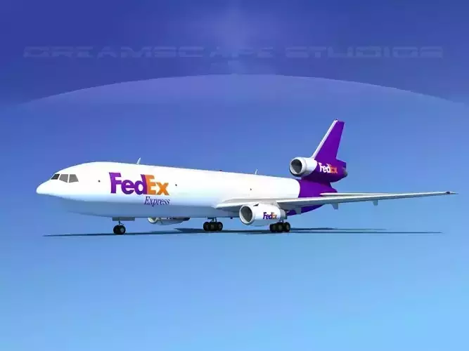 Douglas DC-10 FeDex 3D model