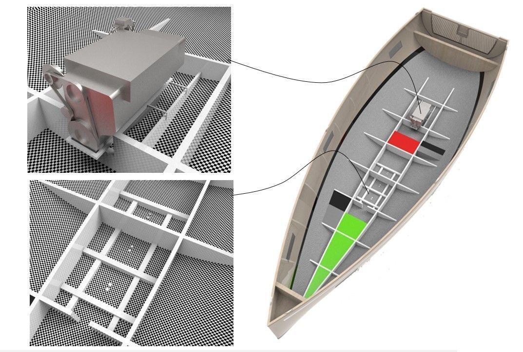 Deck Saloon Sloop Sailboat 3D model_10