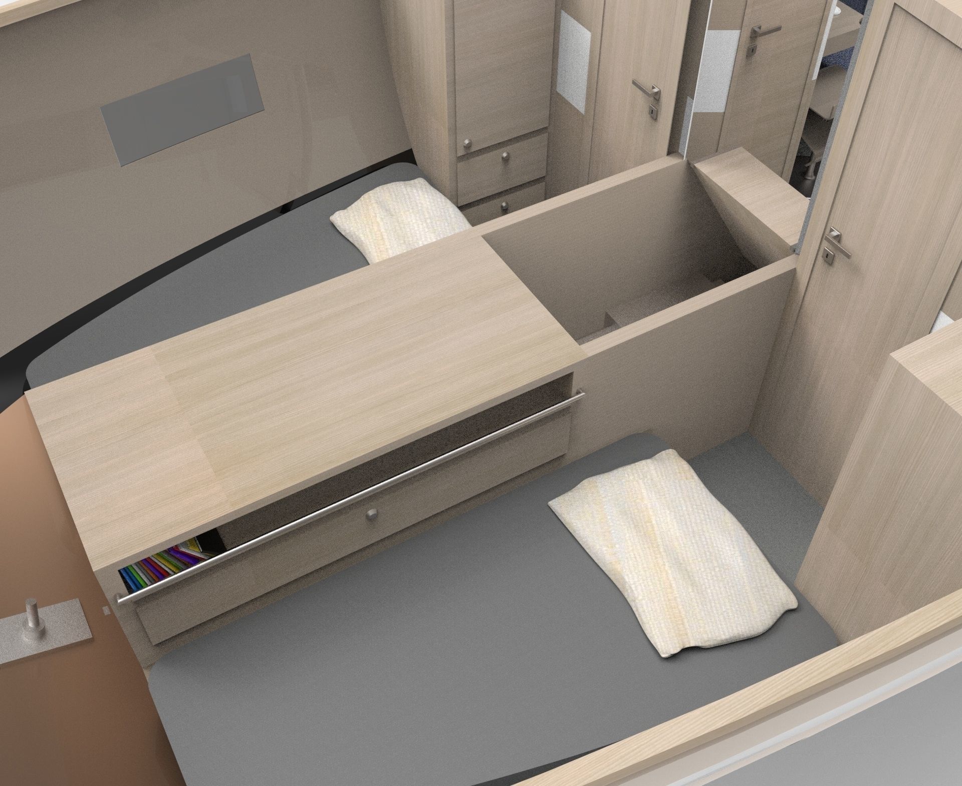 Deck Saloon Sloop Sailboat 3D model_7