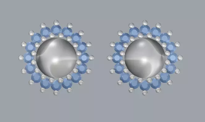 Combo Set Of Two Earrings 3D print model_0