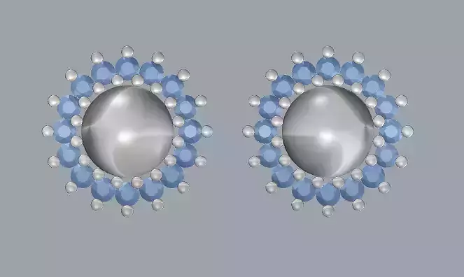 Combo Set Of Two Earrings 3D print model Combo Set Of Two Earrings 3D print model