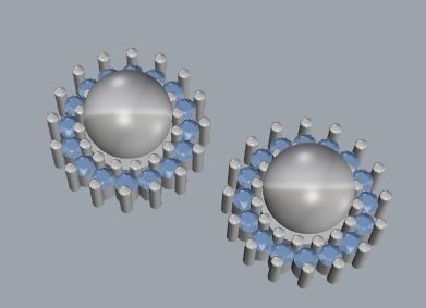 Combo Set Of Two Earrings 3D print model_5