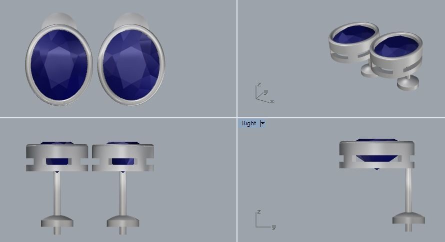 Combo Set Of Two Earrings 3D print model_29