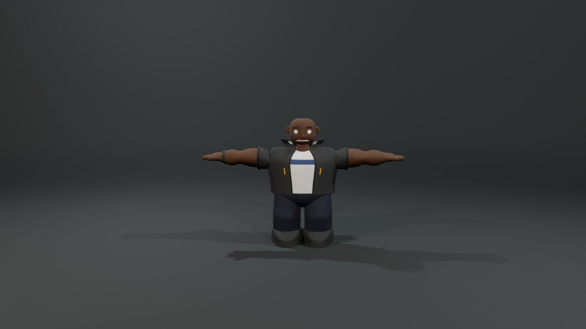 Cartoon style Blender characters Low-poly 3D model_26