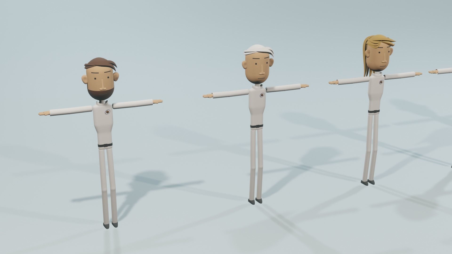 Cartoon style Blender characters Low-poly 3D model_12