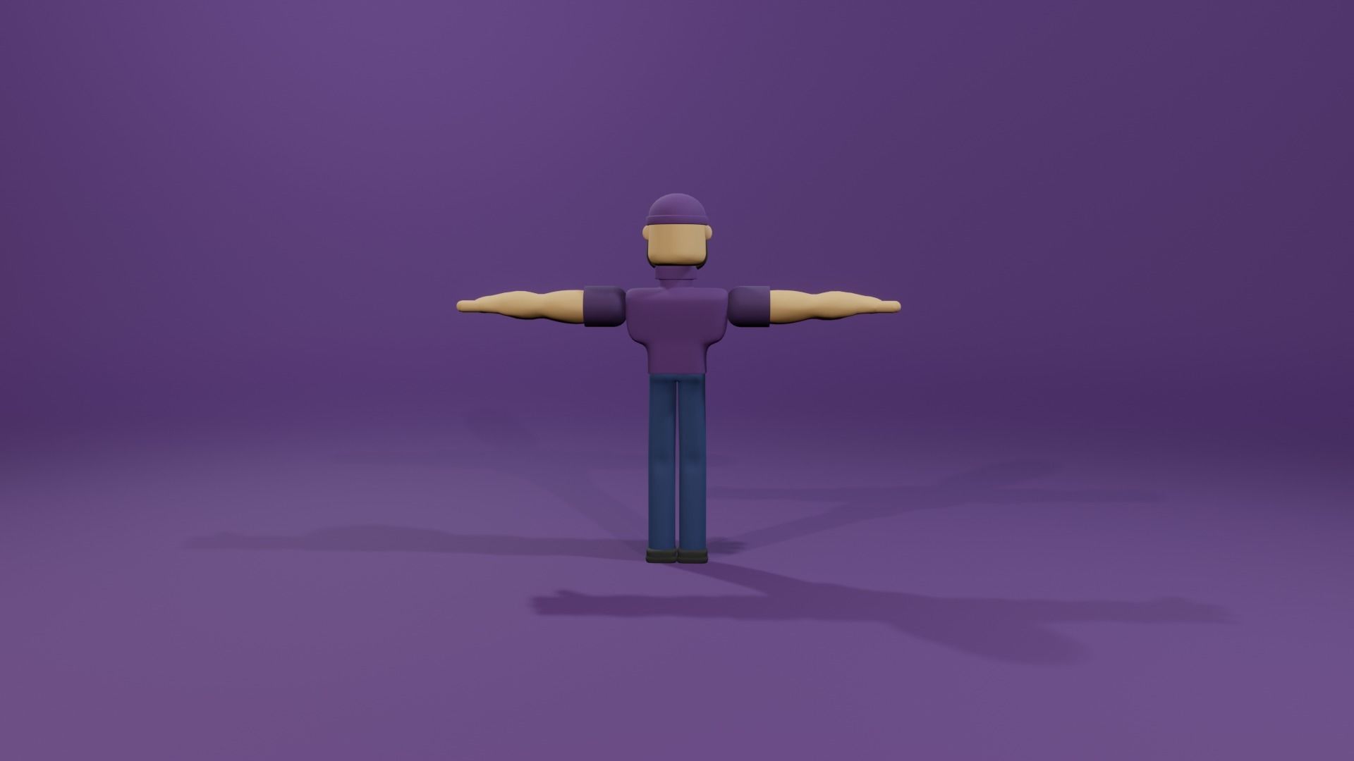 Cartoon style Blender characters Low-poly 3D model_15