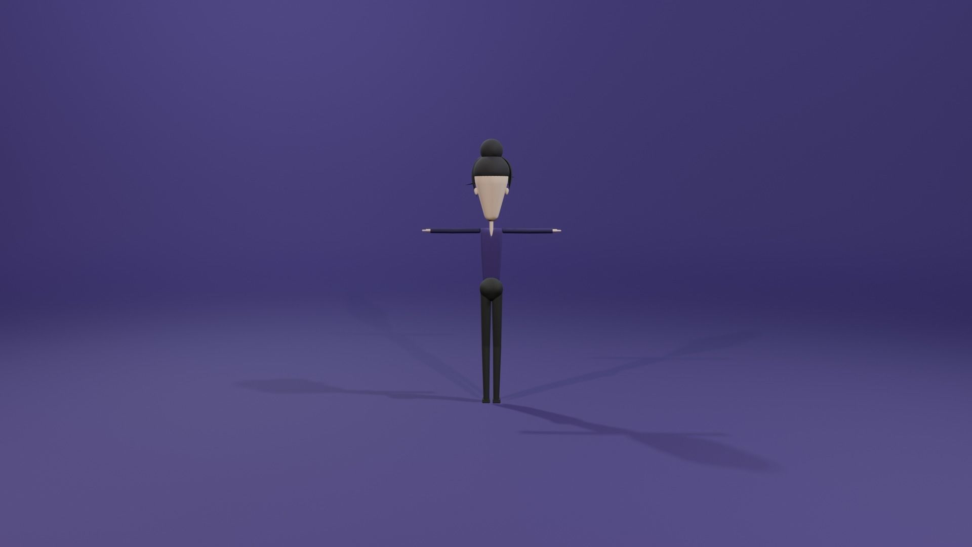 Cartoon style Blender characters Low-poly 3D model_19