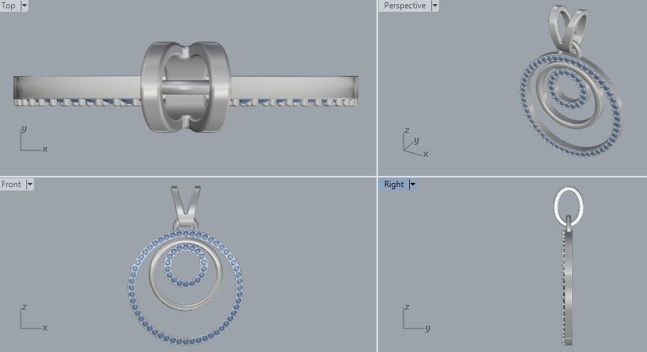 Combo Set Of Three Pendants Digital Cad Files 3D print model 3D print model_18