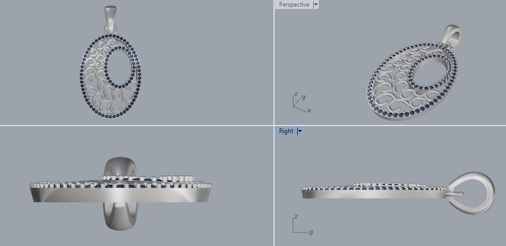 Combo Set Of Three Pendants Digital Cad Files 3D print model 3D print model_2