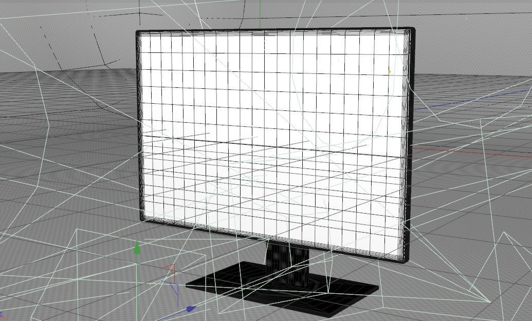 Dell computer monitor Screen 3D model_6