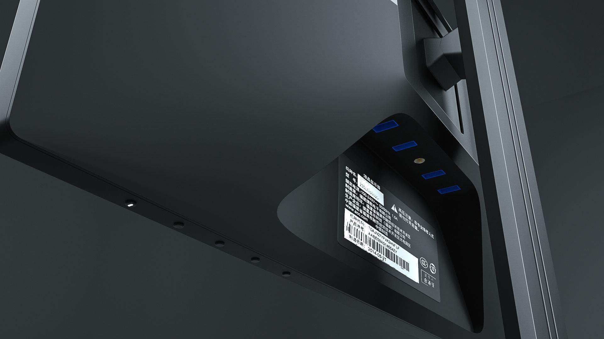 Dell computer monitor Screen 3D model_2