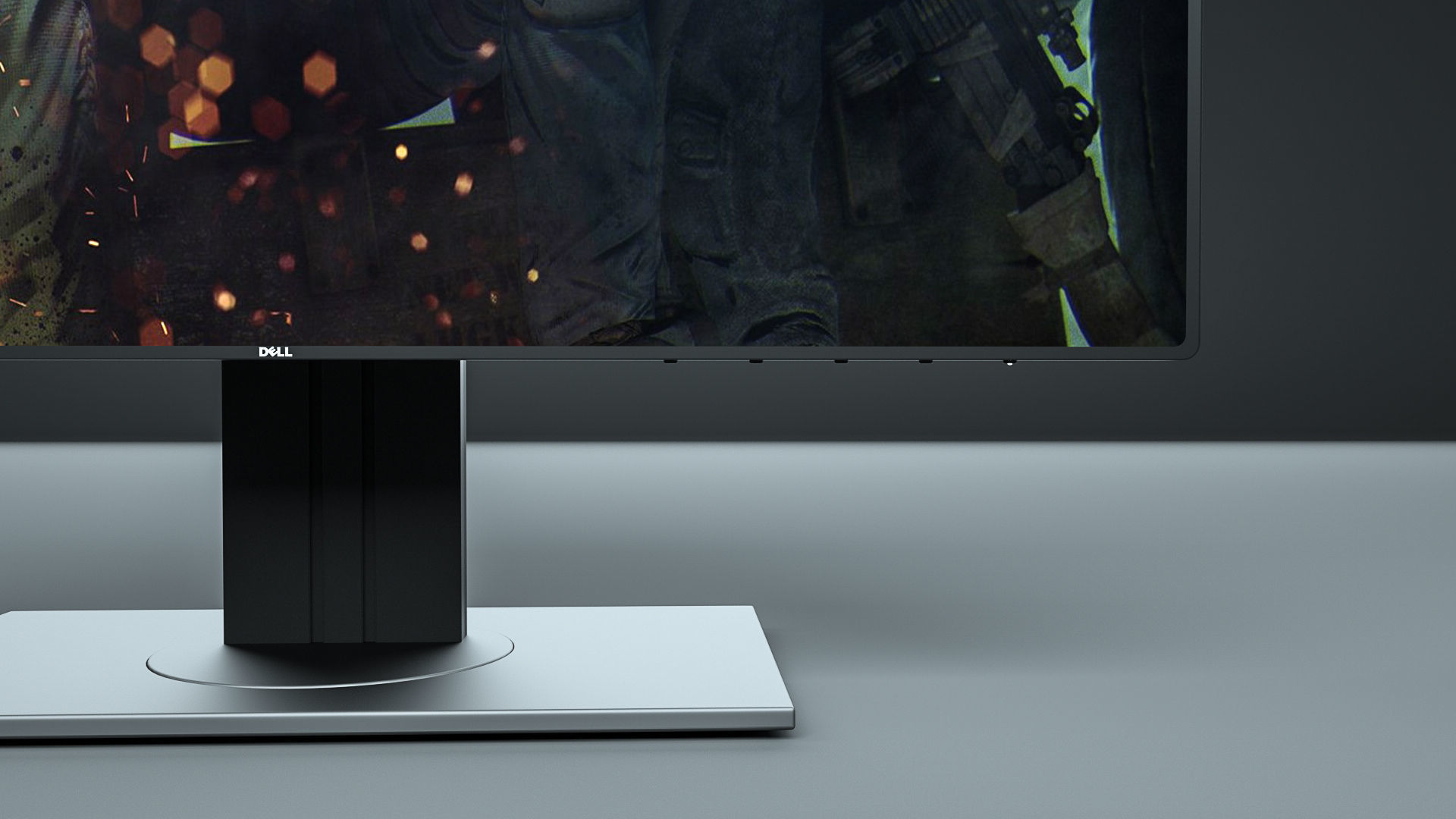 Dell computer monitor Screen 3D model_5