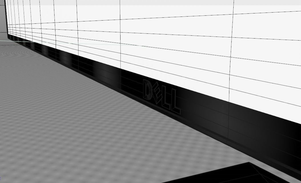 Dell computer monitor Screen 3D model_8
