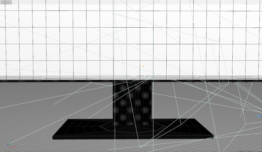 Dell computer monitor Screen 3D model_9