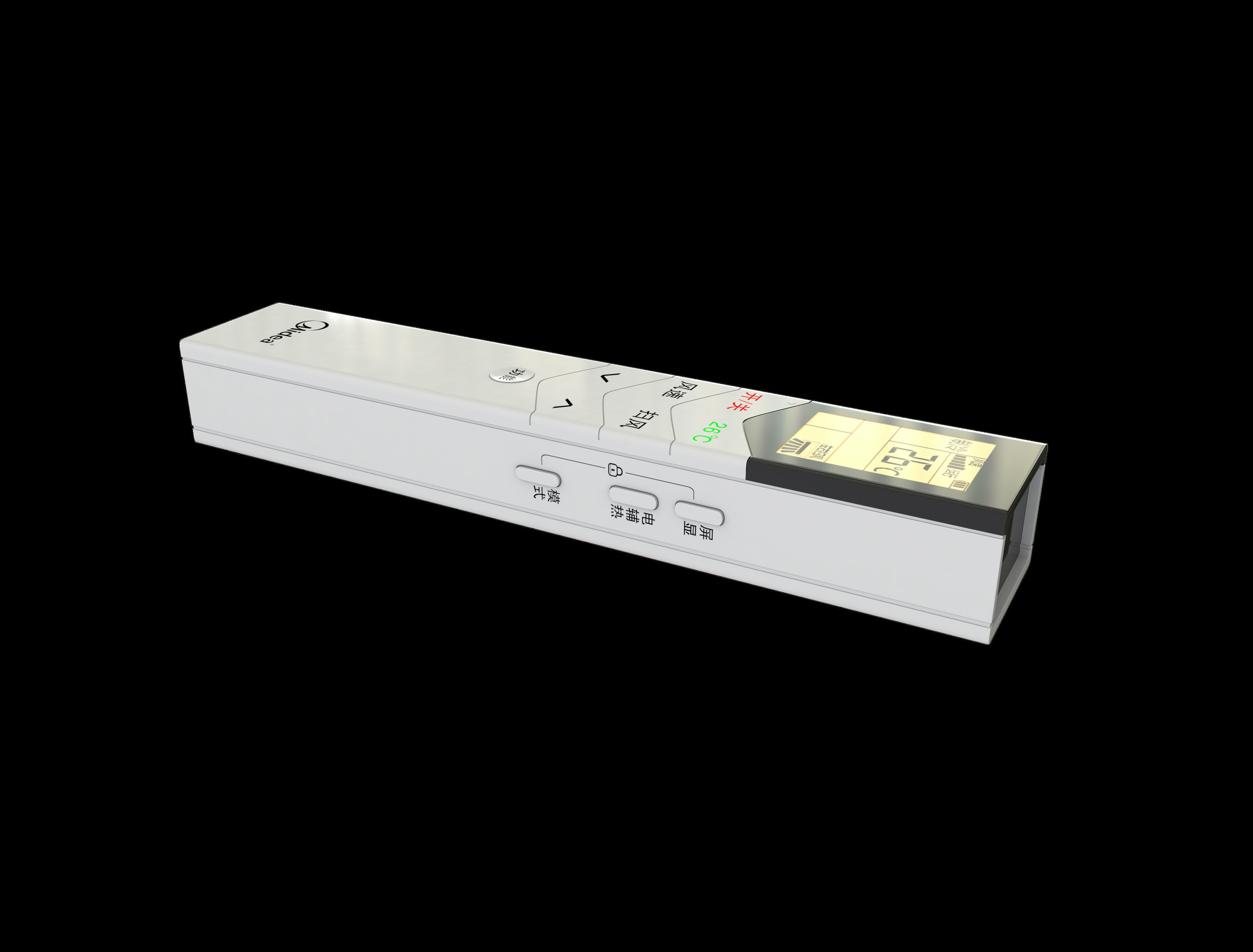 Midea air conditioner remote control 3D model_1