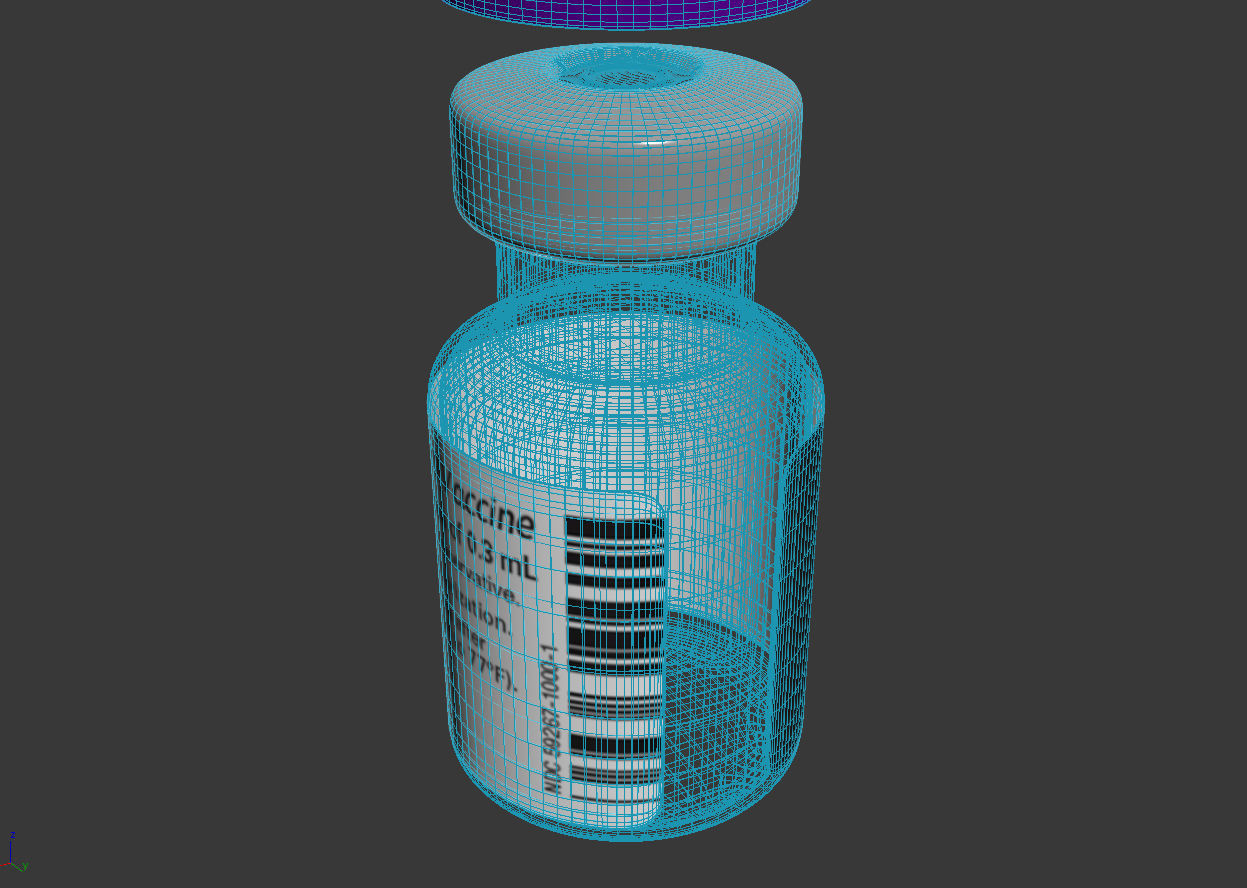 Pfizer Coronavirus Vaccine Vial 3D model_14