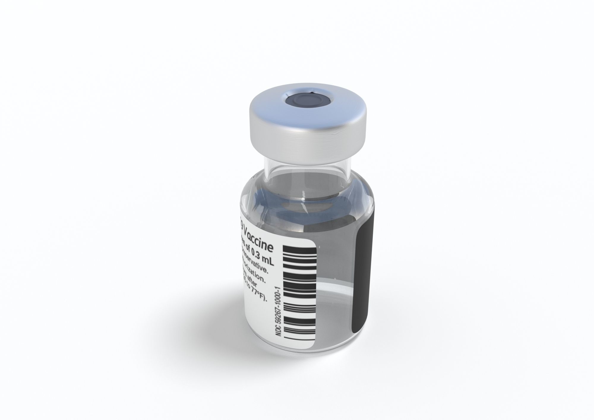 Pfizer Coronavirus Vaccine Vial 3D model_2