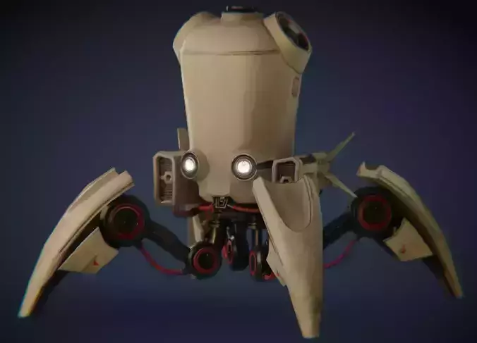 Bass Booster robot Sci FI  game-ready 