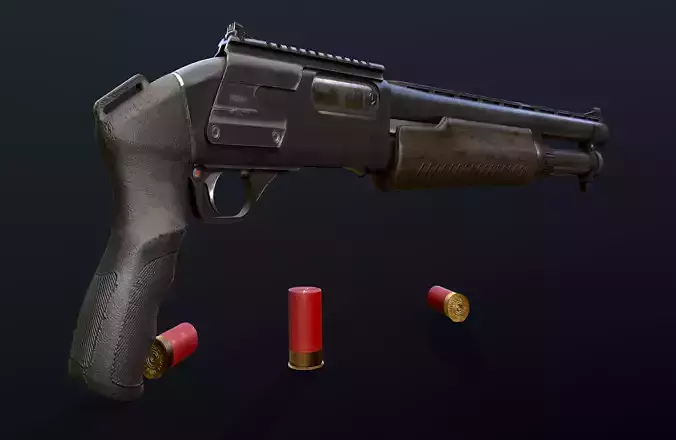 shotgun M 133 Low-poly 3D model