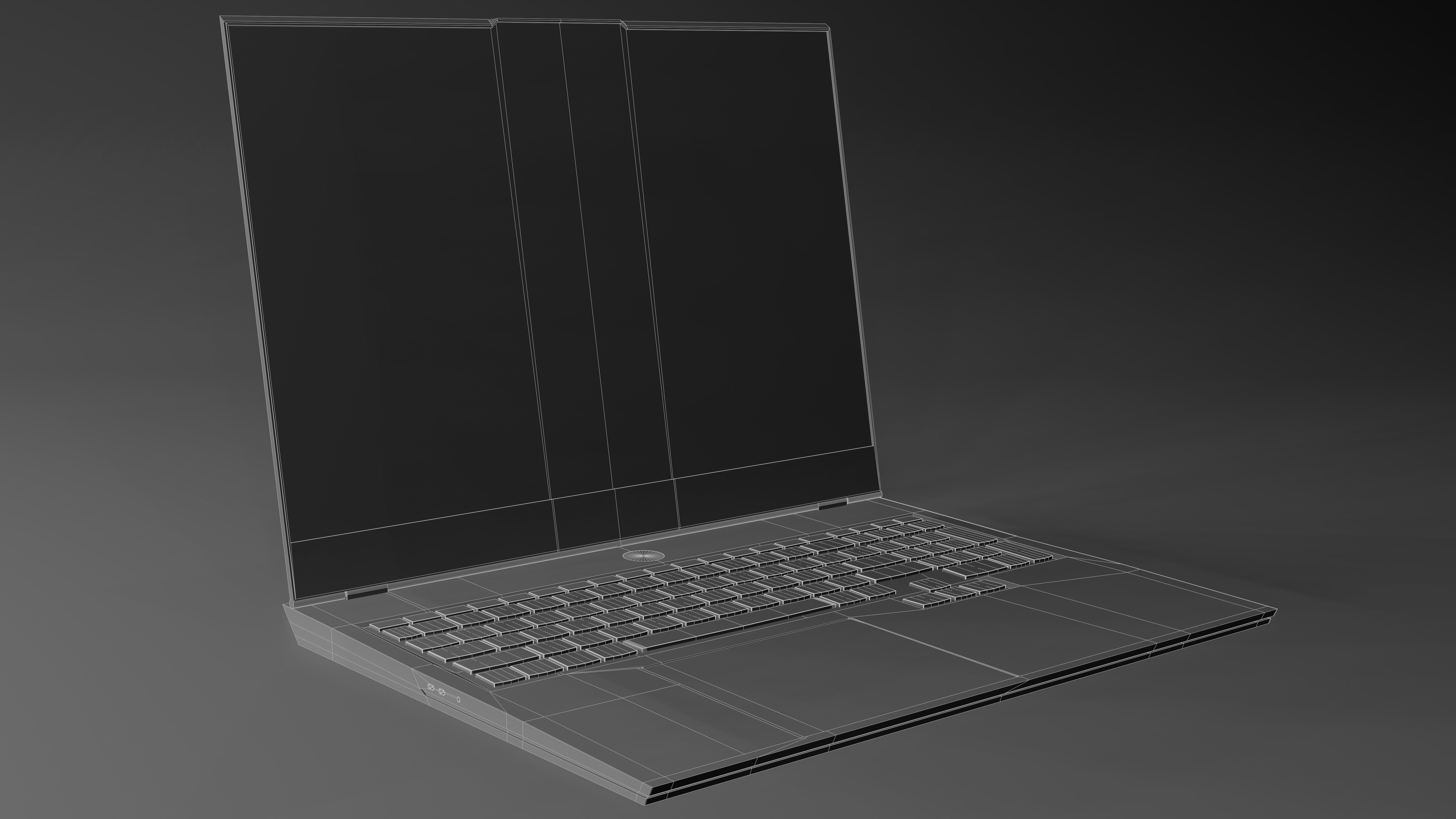 laptop lenovo legion 7-Gaming black 3D model_5