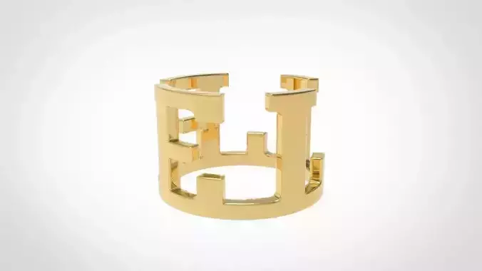 Set of 10 name ring 3D print model