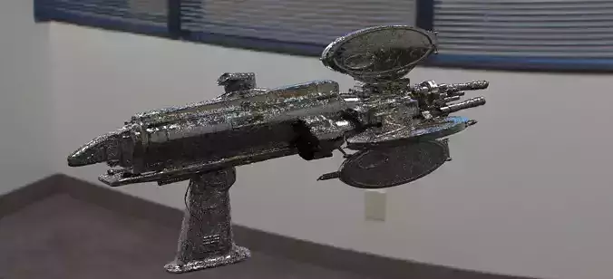 Retro Martian Sci-Fi Pistol 2 3D