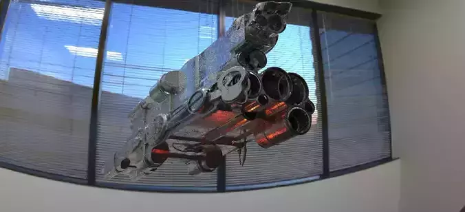 Sci-Fi scope drone black ops tech 3D