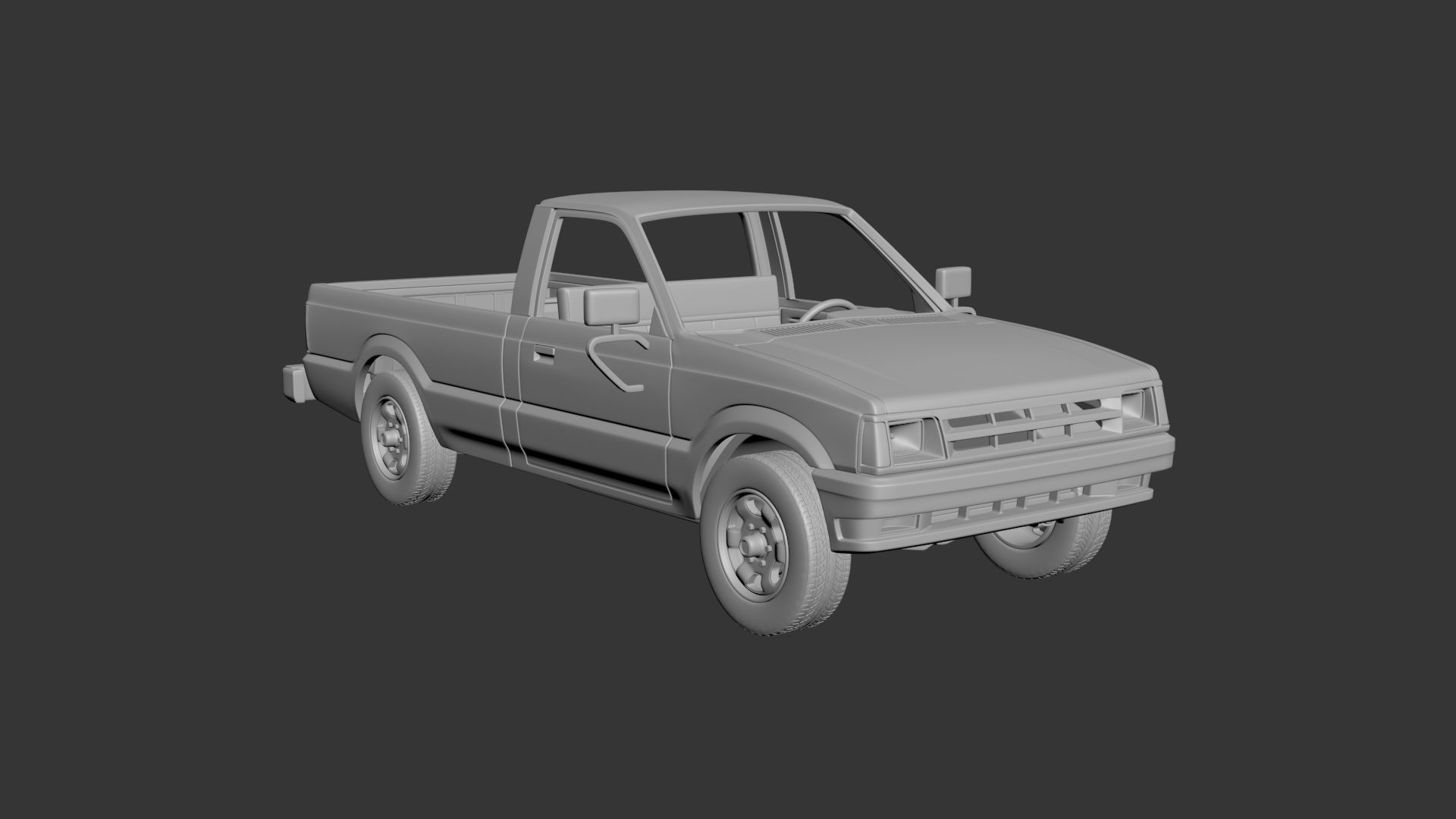 MAZDA B2000 1986 3D print model_10