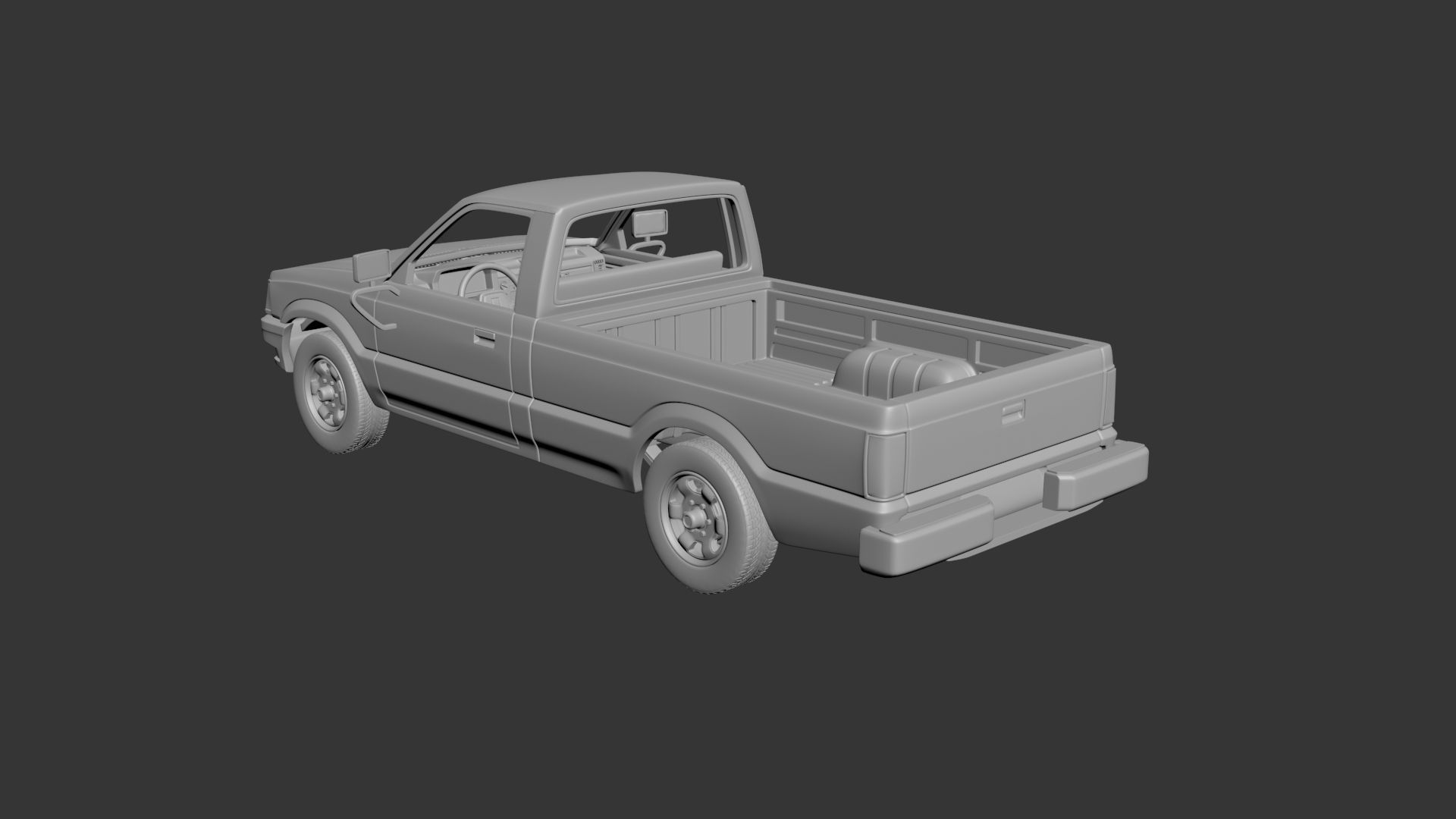 MAZDA B2000 1986 3D print model_8