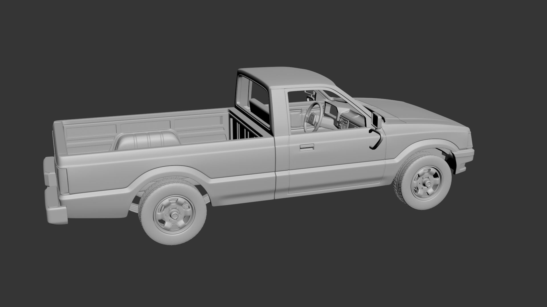 MAZDA B2000 1986 3D print model_9