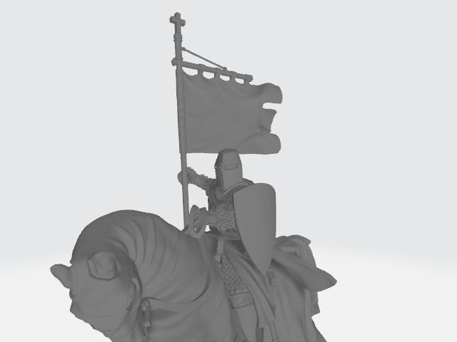 Crusader standard bearer 3D print model_3