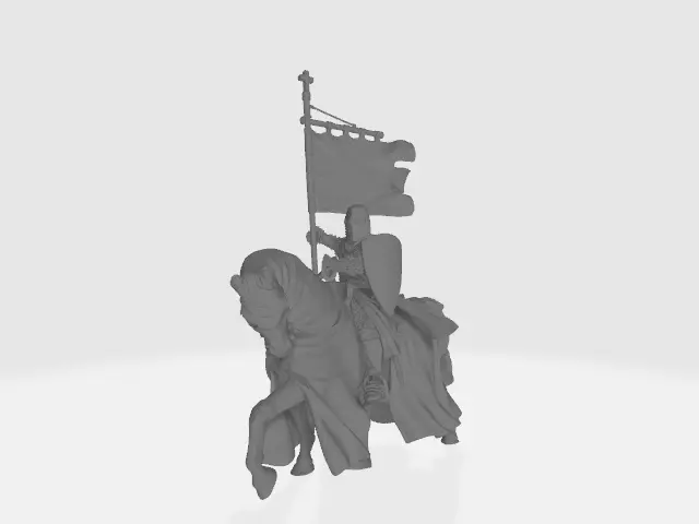 Crusader standard bearer 3D print model_0
