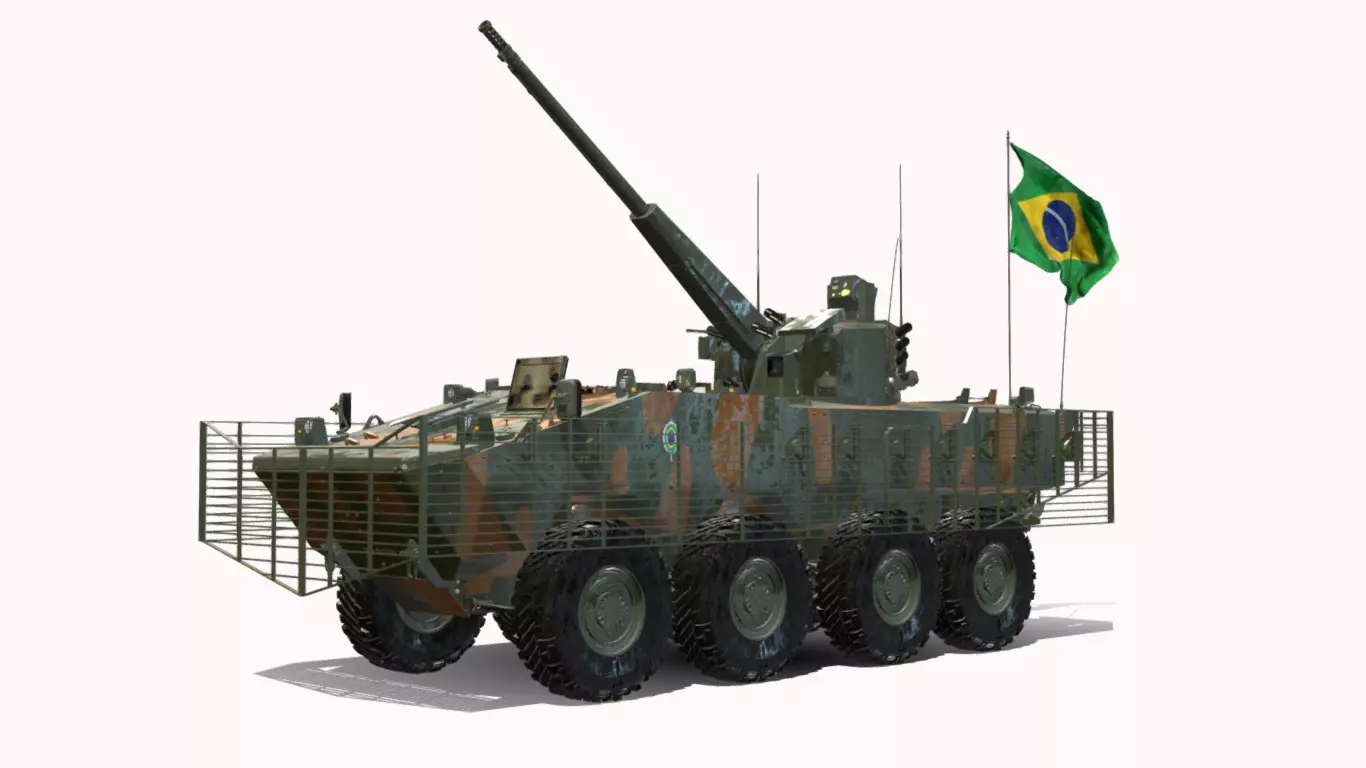 iveco guarani 8x8 Low-poly 3D model