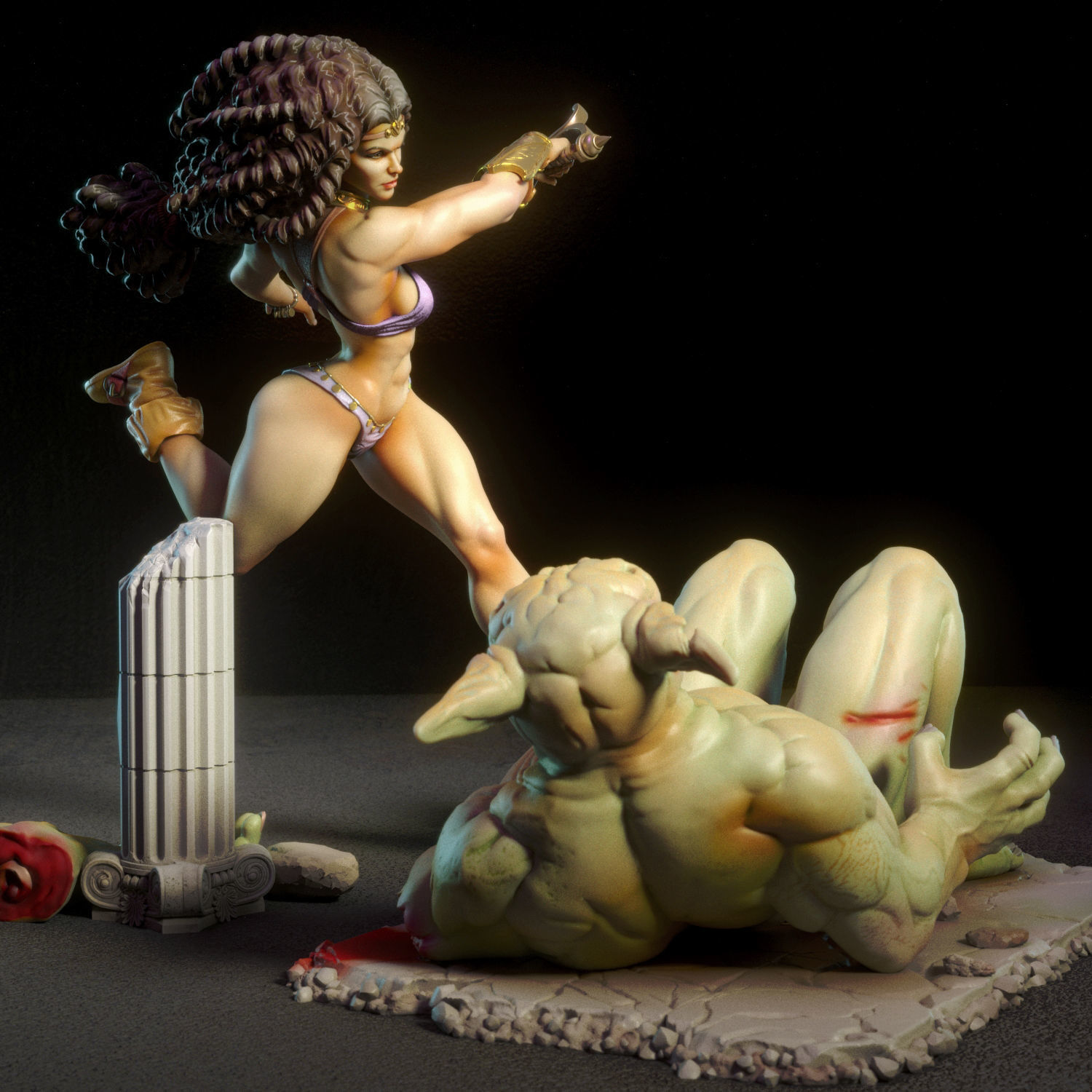 Marcella hulkbuster action figure 3D print model_1